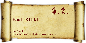 Hadl Kitti névjegykártya